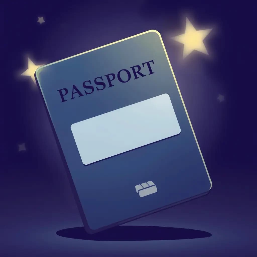 Dream illustration: Passport stamped with blank date