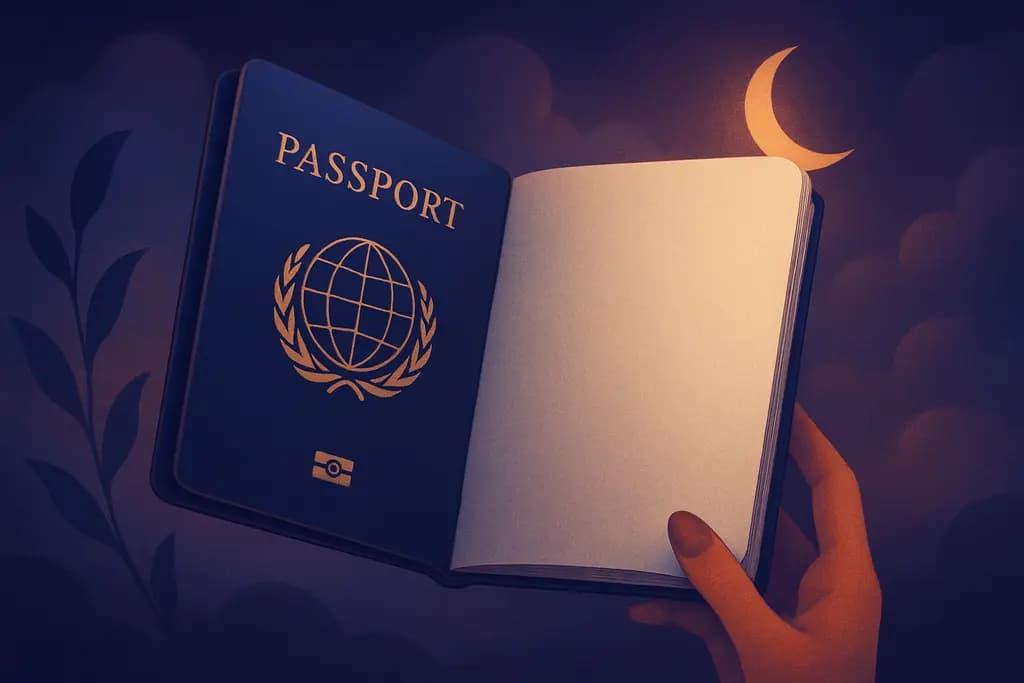 Dream illustration: Passport That Turns Blank