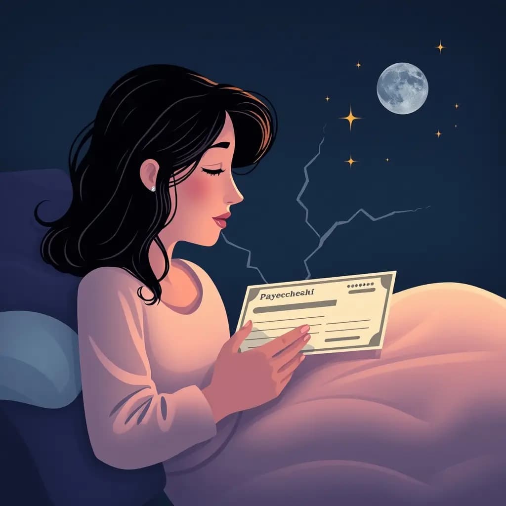 Dream illustration: Paycheck bouncing