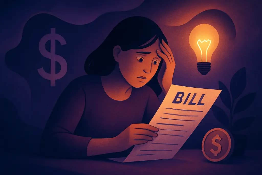 Dream illustration: Paying an unexpectedly large bill