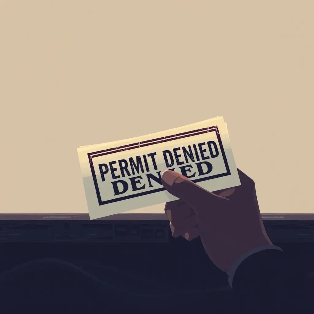 Dream illustration: Permit Denied
