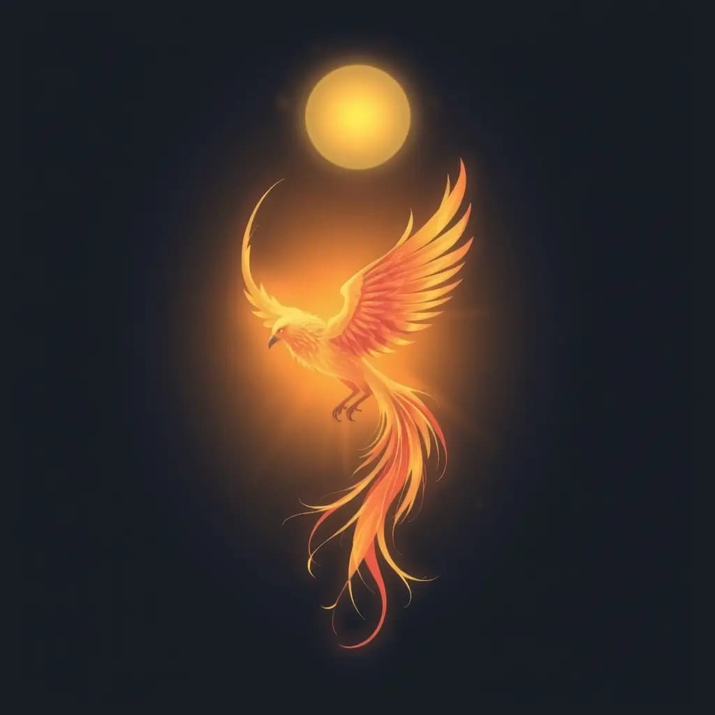 Dream illustration: Phoenix rising (rebirth)