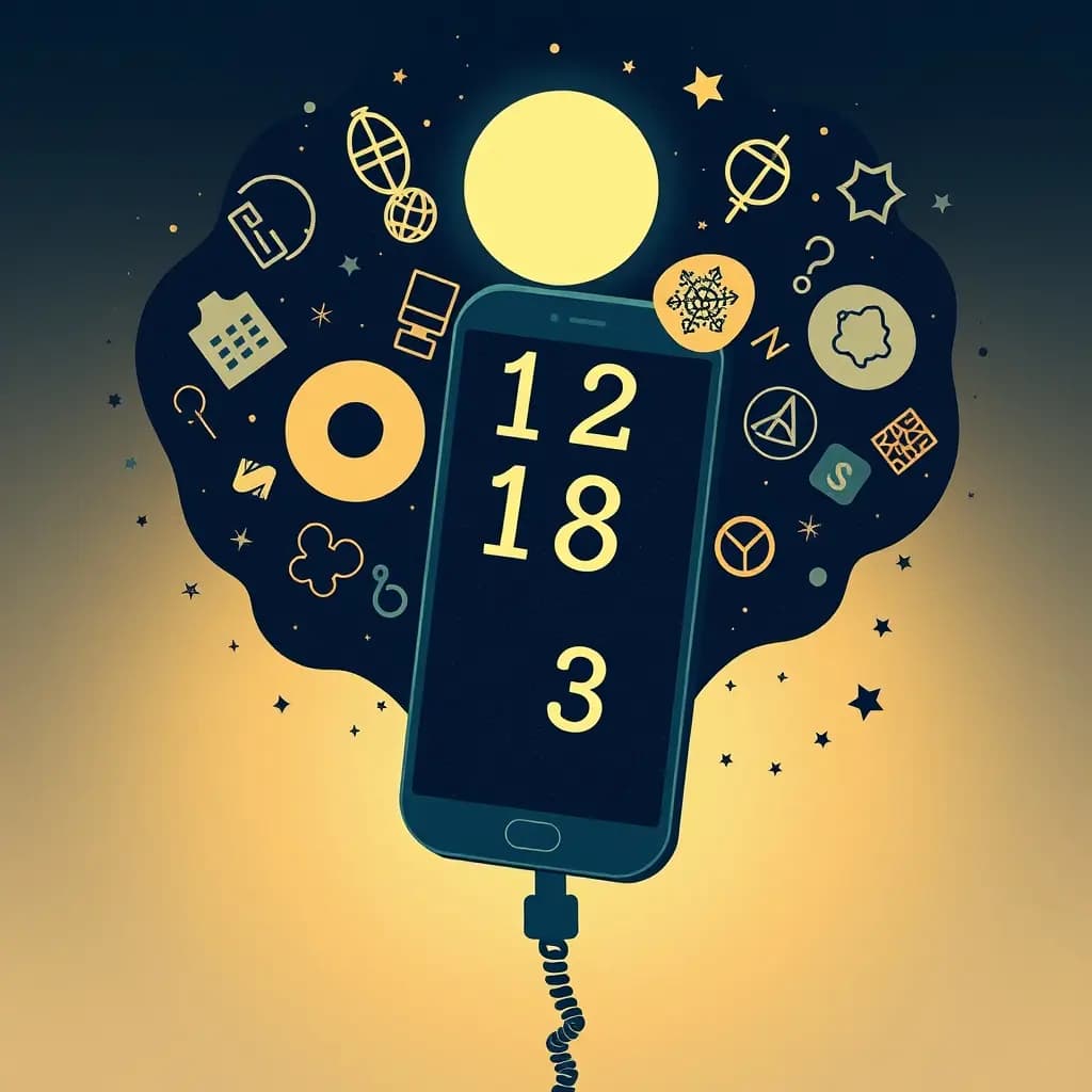 Dream illustration: Phone number turning into symbols