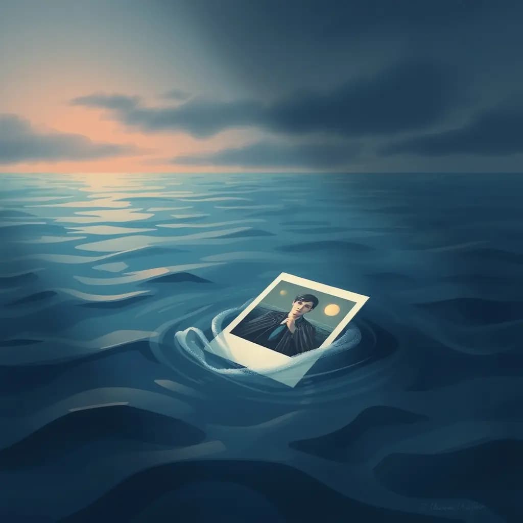Dream illustration: Photograph found at sea