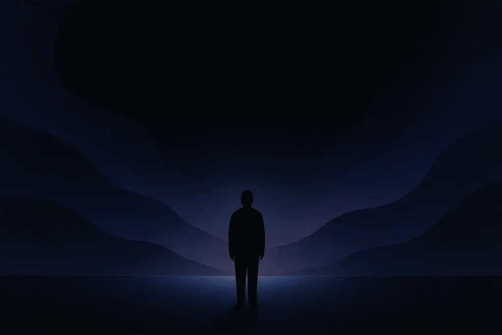 Dream illustration: Pitch black darkness