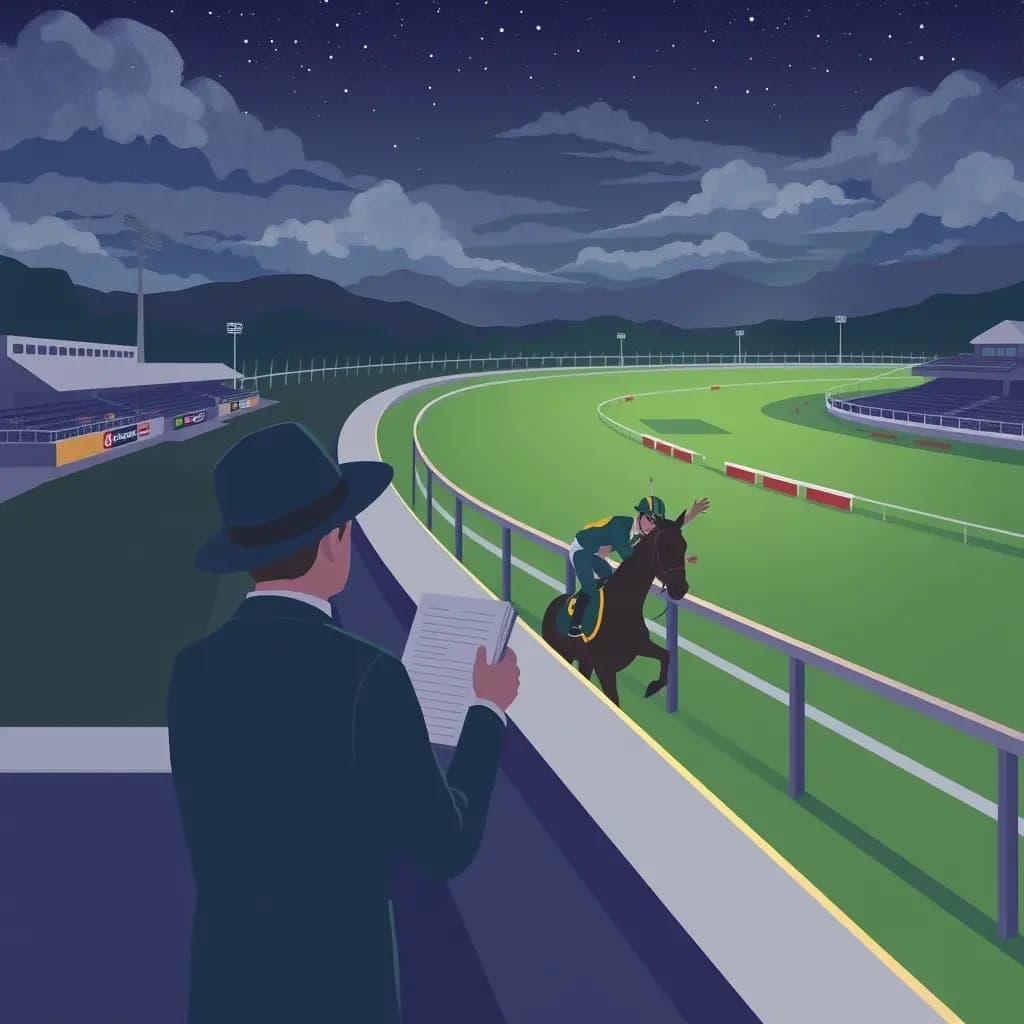 Dream illustration: Placing a Bet at a Racetrack