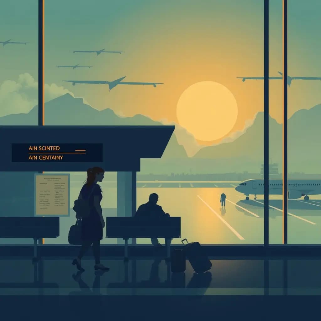 Dream illustration: Plane delayed or stranded at airport