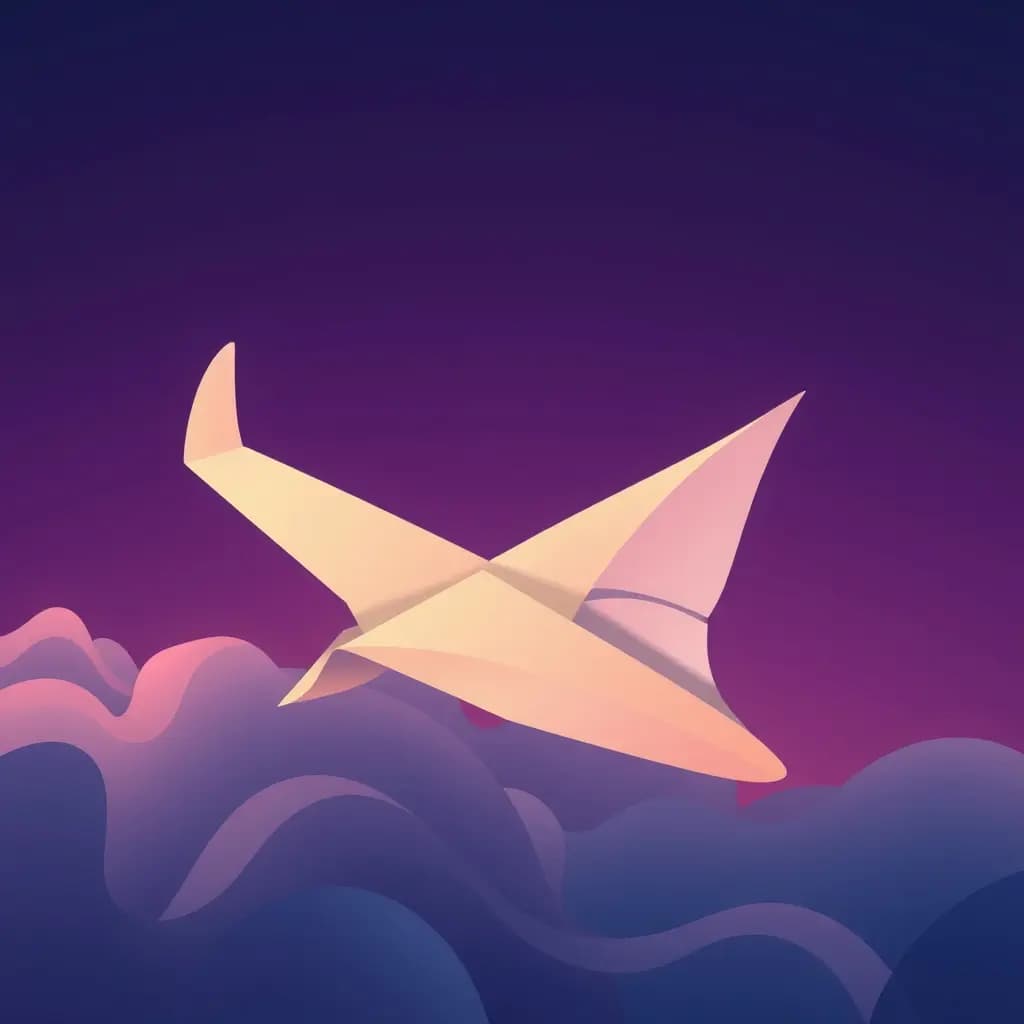 Dream illustration: Plane wings made of paper