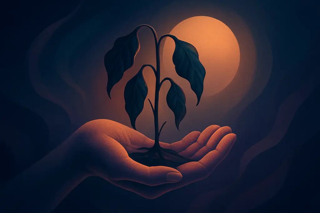 Dream illustration: Plants wilting in your hands