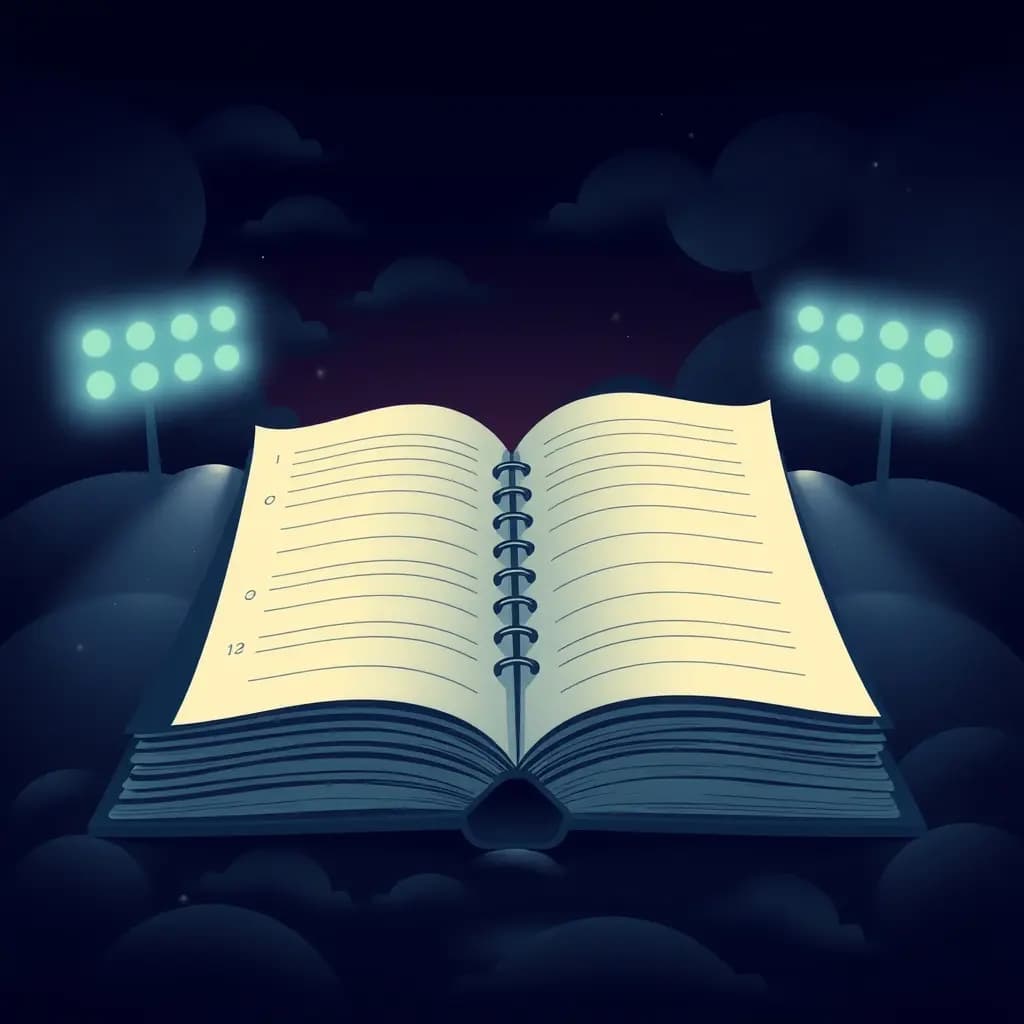 Dream illustration: Playbook full of blank plays
