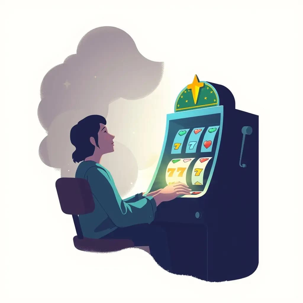 Dream illustration: Playing a Slot Machine
