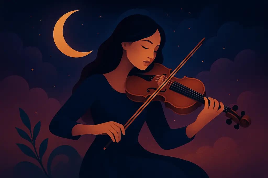 Dream illustration: Playing an instrument beautifully