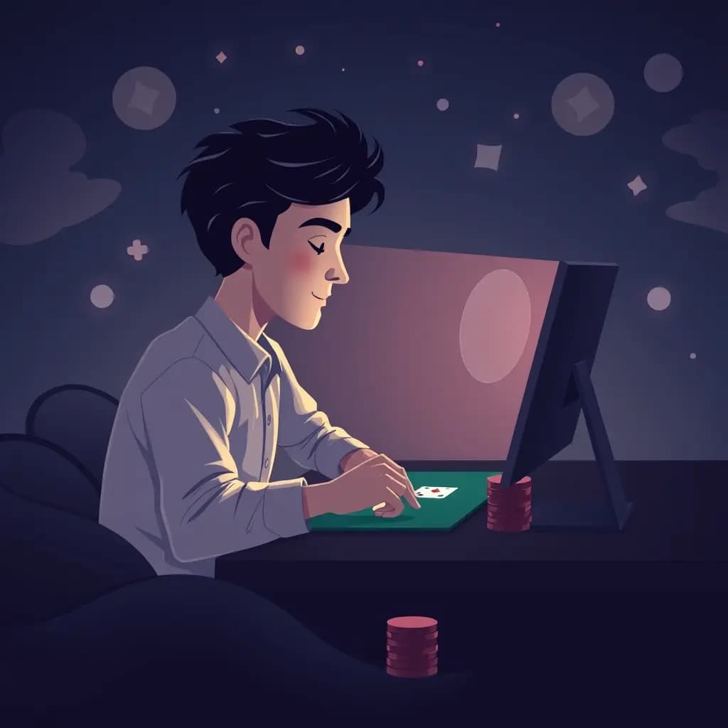 Dream illustration: Playing Online Poker