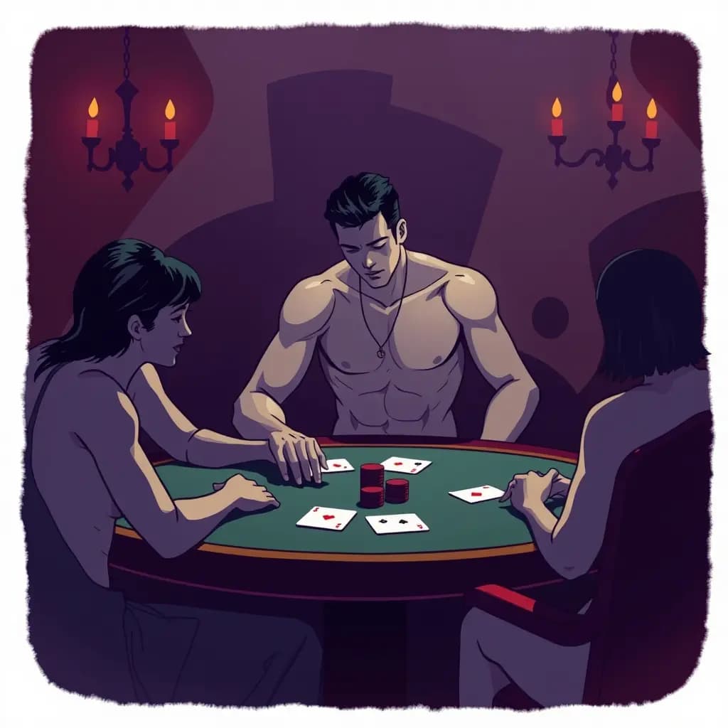 Dream illustration: Playing poker naked