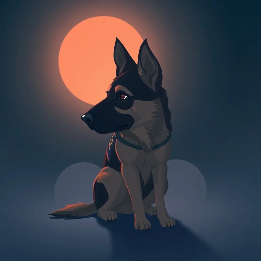 Dream illustration: Police dog ignores you