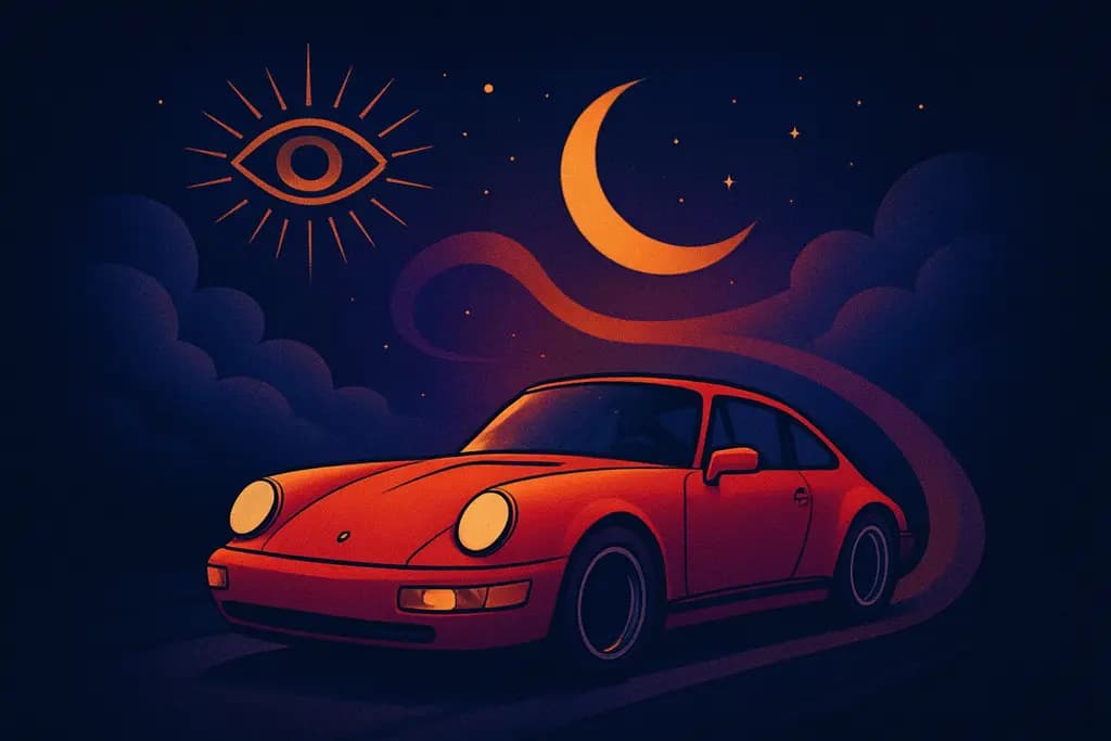 Dream illustration: Porsches
