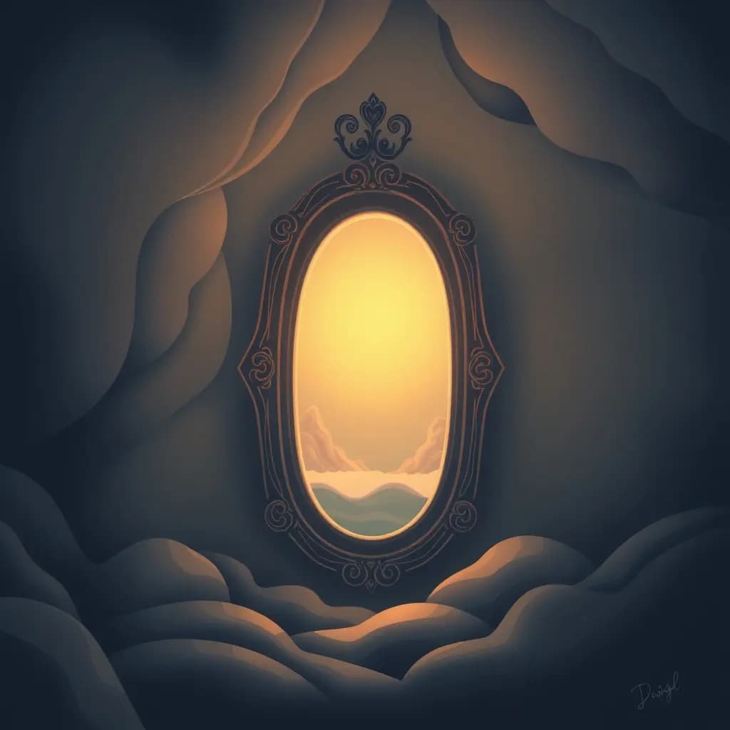 Dream illustration: Portal appears in mirror