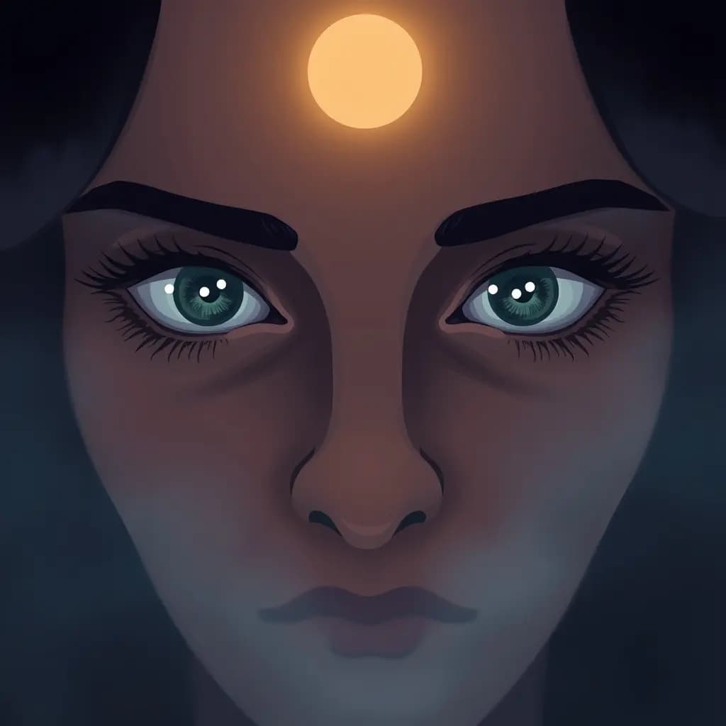 Dream illustration: Portrait eyes that move