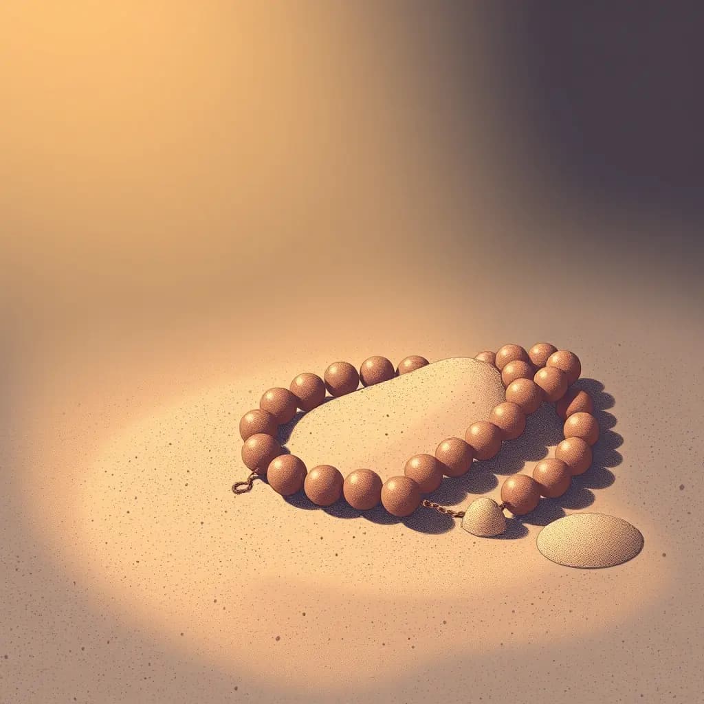 Dream illustration: Prayer beads turning to sand