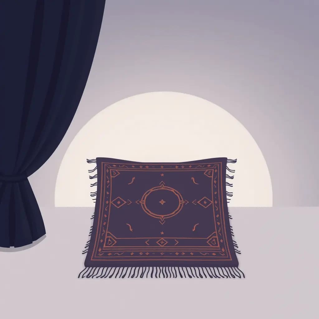 Dream illustration: Prayer mat folds itself away