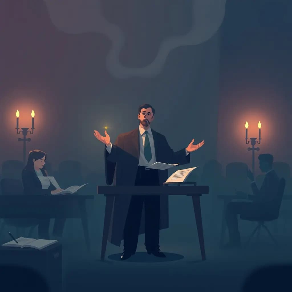 Dream illustration: Principal leads exam