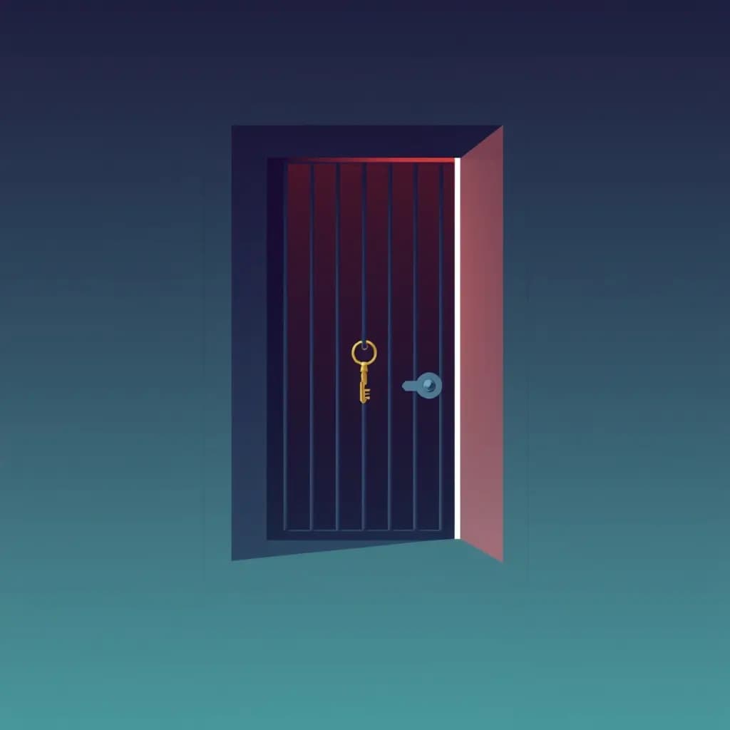 Dream illustration: Prison door without key