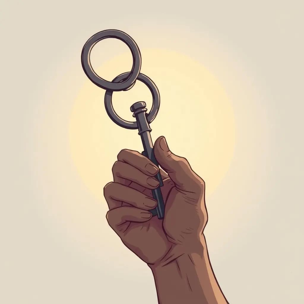 Dream illustration: Prison key breaks in hand