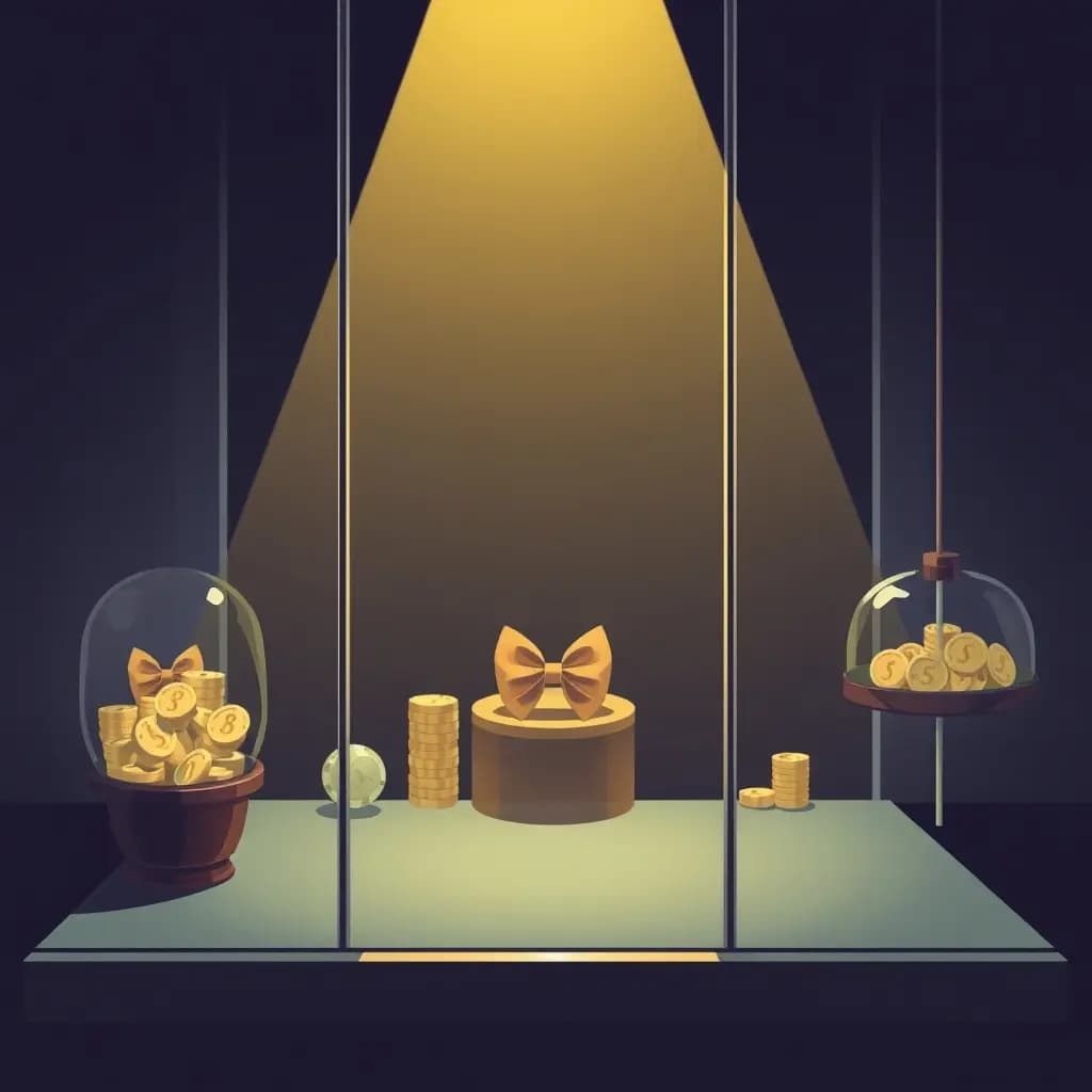 Dream illustration: Prizes locked behind glass