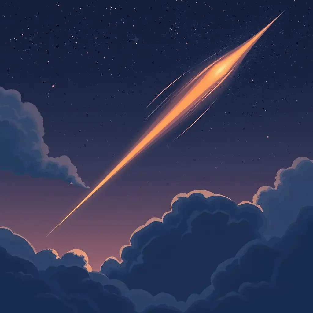 Dream illustration: Prophetic comet or omen in the sky