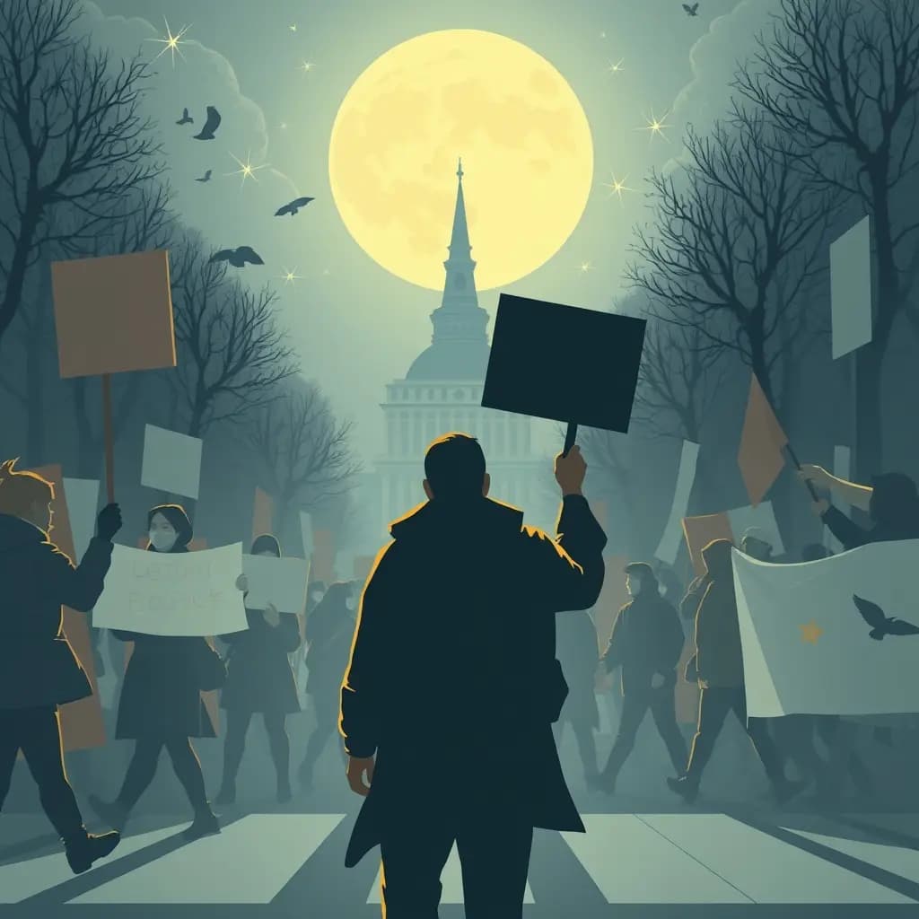 Dream illustration: Protest march ignores you