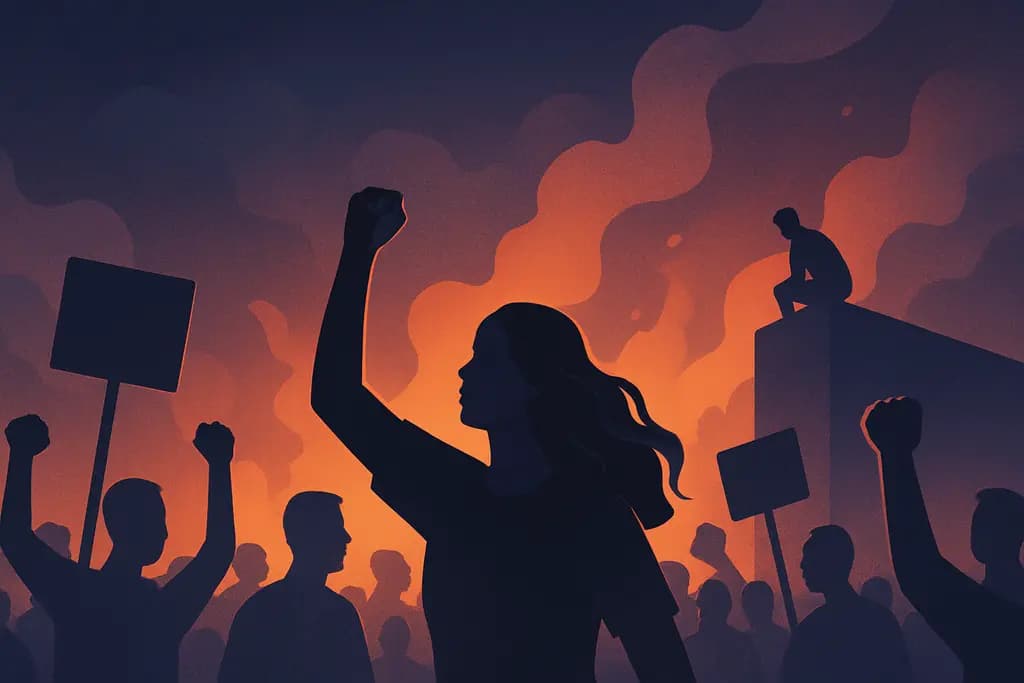 Dream illustration: Public protest or riot