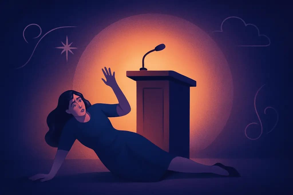 Dream illustration: Public speaking collapse