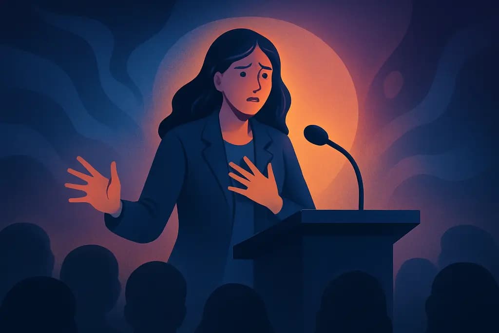 Dream illustration: Public Speaking Unprepared