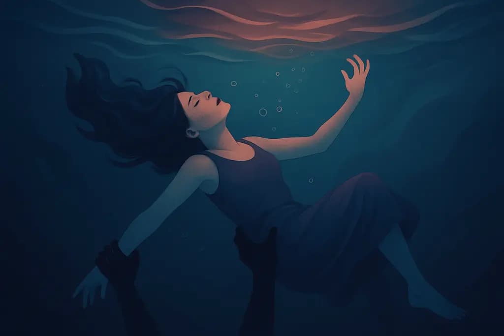 Dream illustration: Pulled Underwater by Unseen Hands