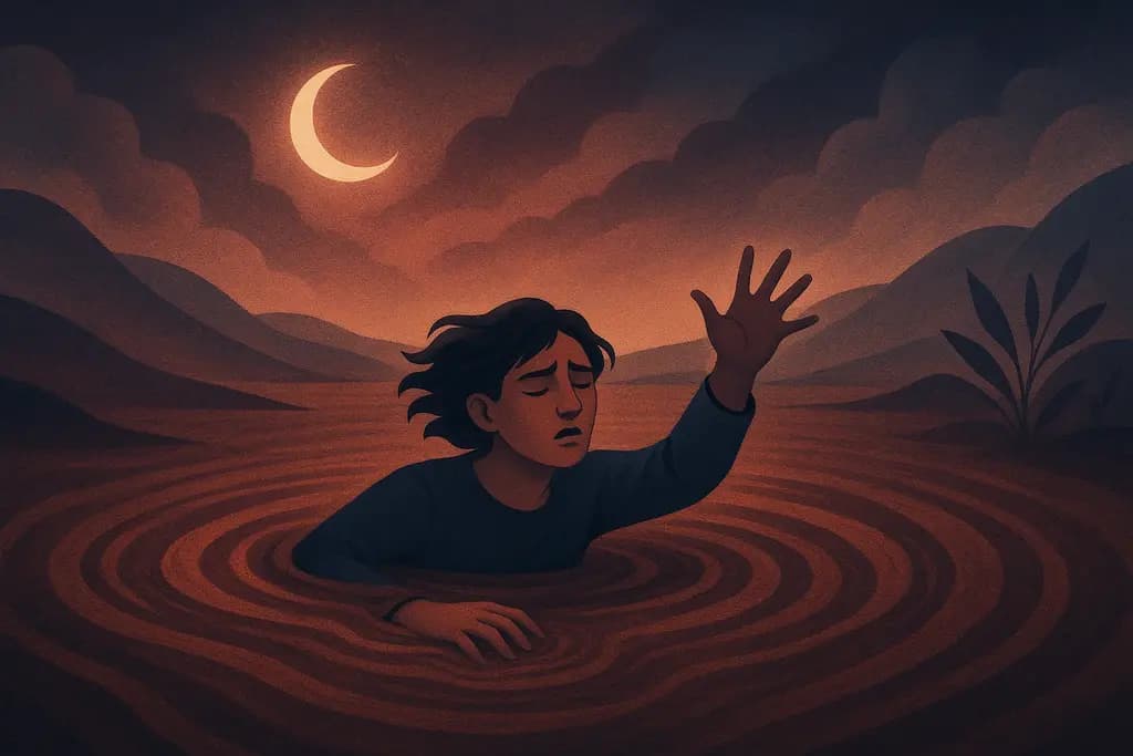 Dream illustration: Quicksand pulling you down