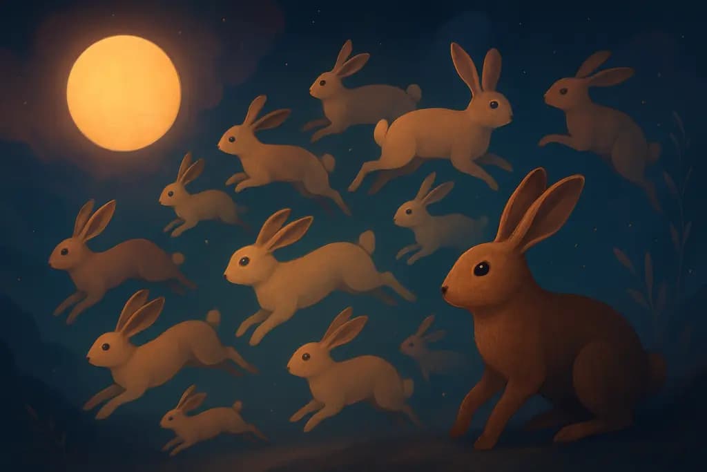Dream illustration: Rabbits Multiplying Rapidly