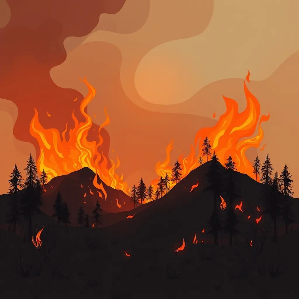 Dream illustration: Raging wildfire