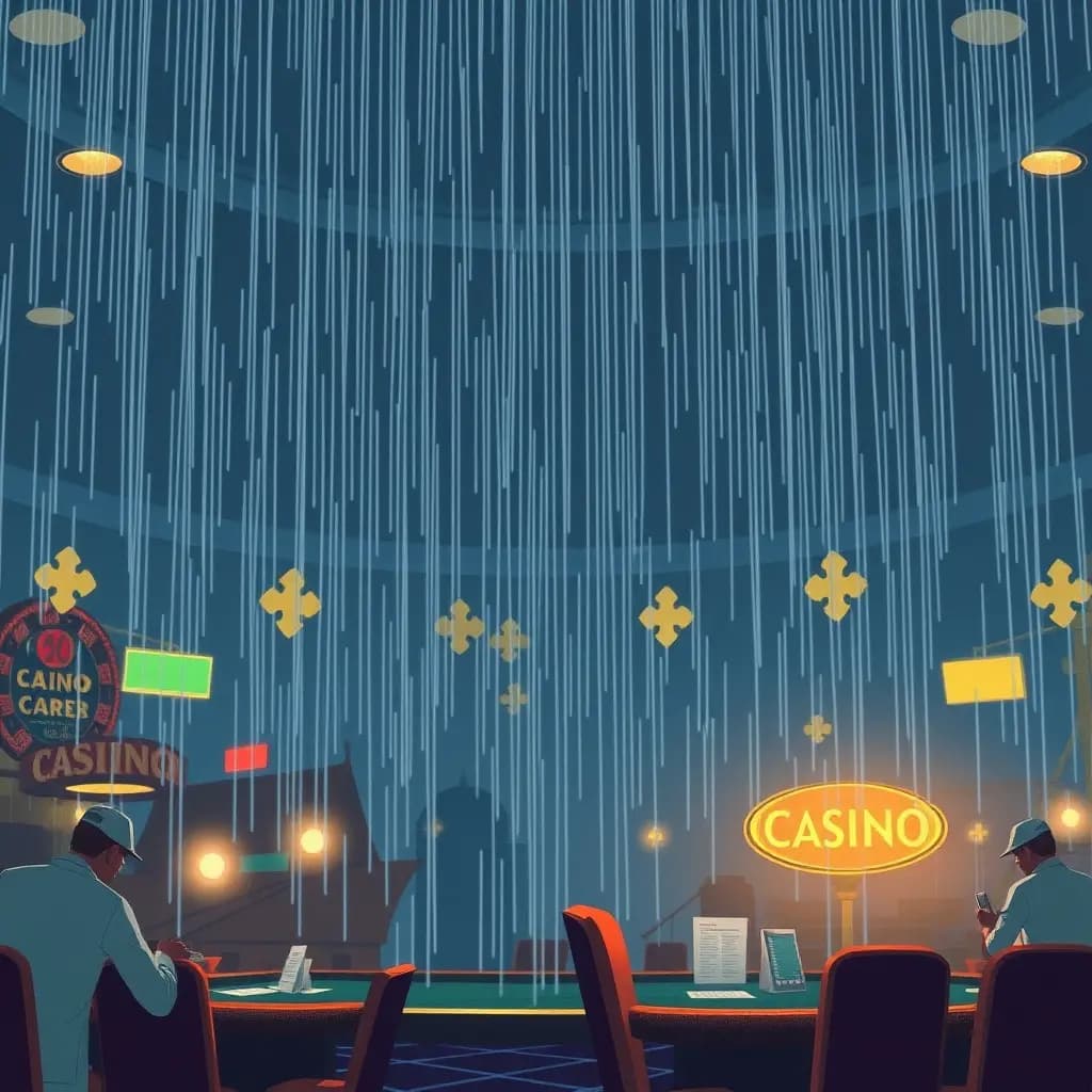 Dream illustration: Rain Inside a Casino