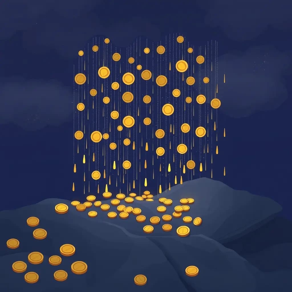Dream illustration: Rain of coins