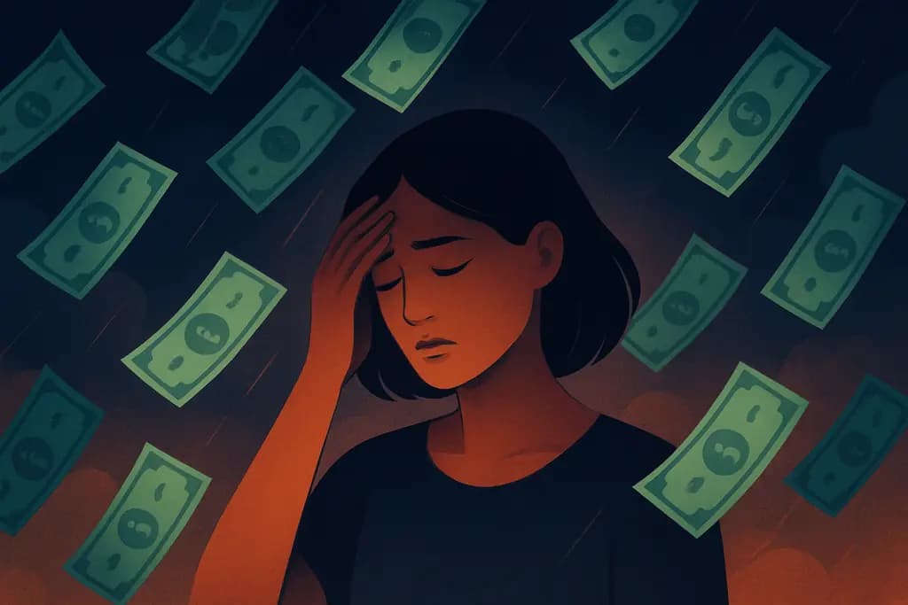 Dream illustration: Raining money