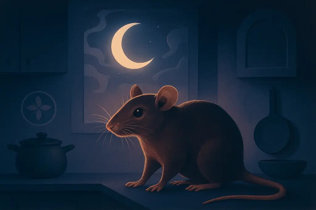Dream illustration: Rat in the kitchen