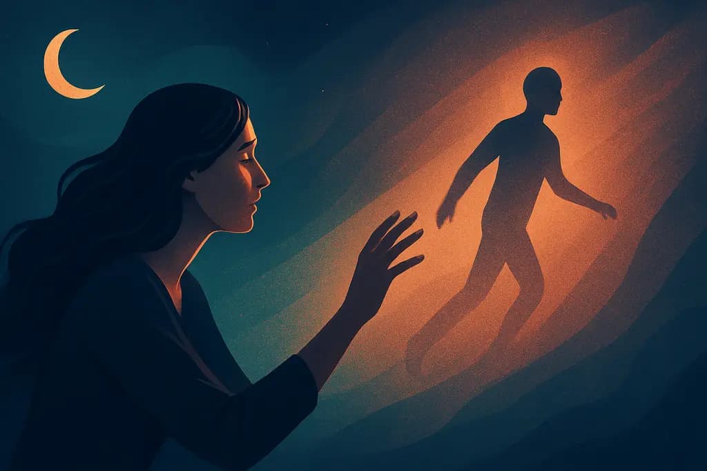 Dream illustration: Reaching for someone who moves further away
