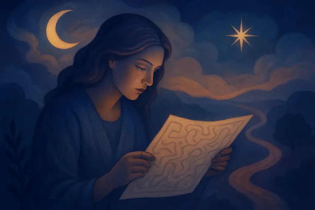 Dream illustration: Reading an Unreadable Map
