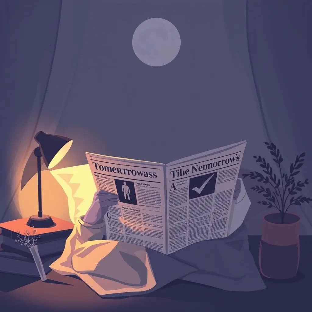 Dream illustration: Reading Tomorrow's Newspaper