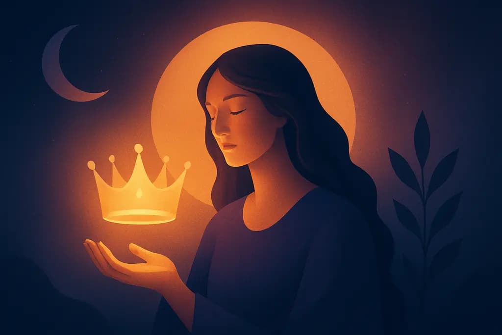 Dream illustration: Receiving a crown or award