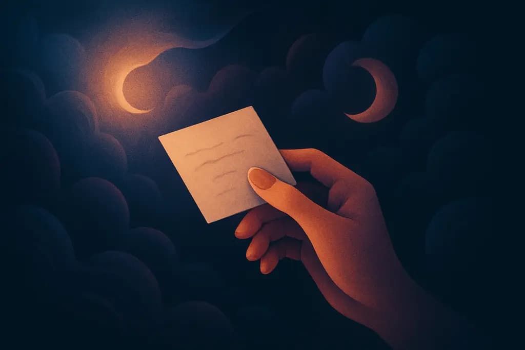 Dream illustration: Receiving a Handwritten Note or Scrap of Paper
