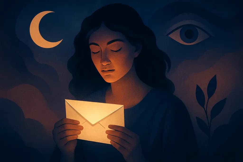 Dream illustration: Receiving a letter that predicts the future