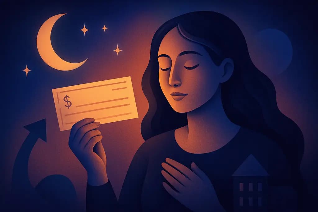 Dream illustration: Receiving a Paycheck or Wage