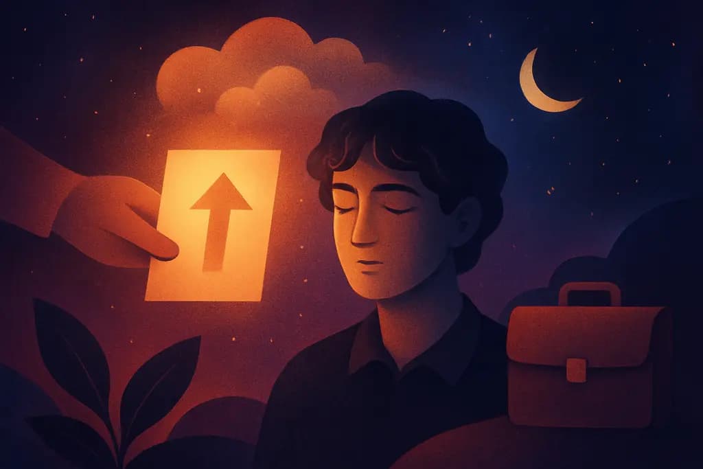 Dream illustration: Receiving a promotion or new job