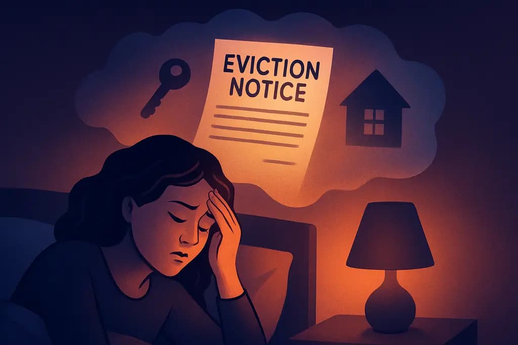 Dream illustration: Receiving an eviction notice
